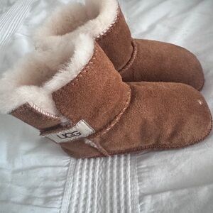 UGG Tan Suede Infant Booties